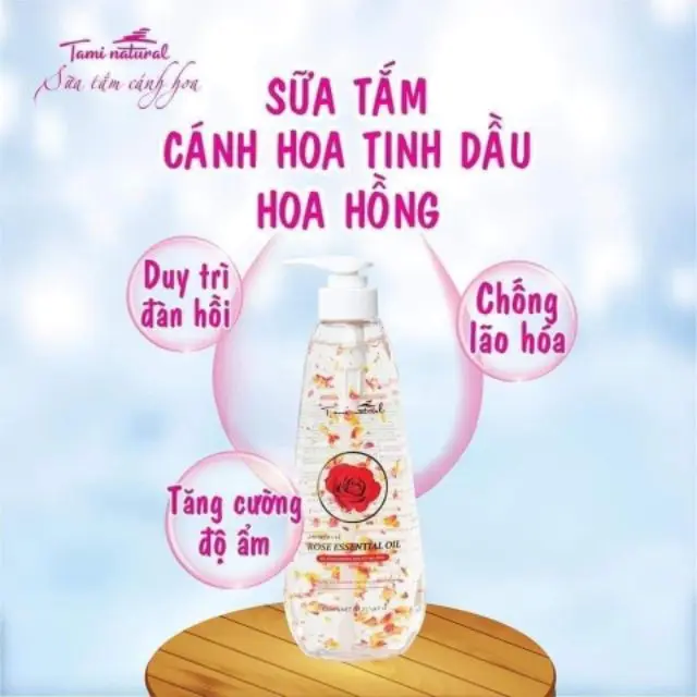 [Tami Natural Home] - Sữa tắm cánh hoa tinh chất hoa hồng 0