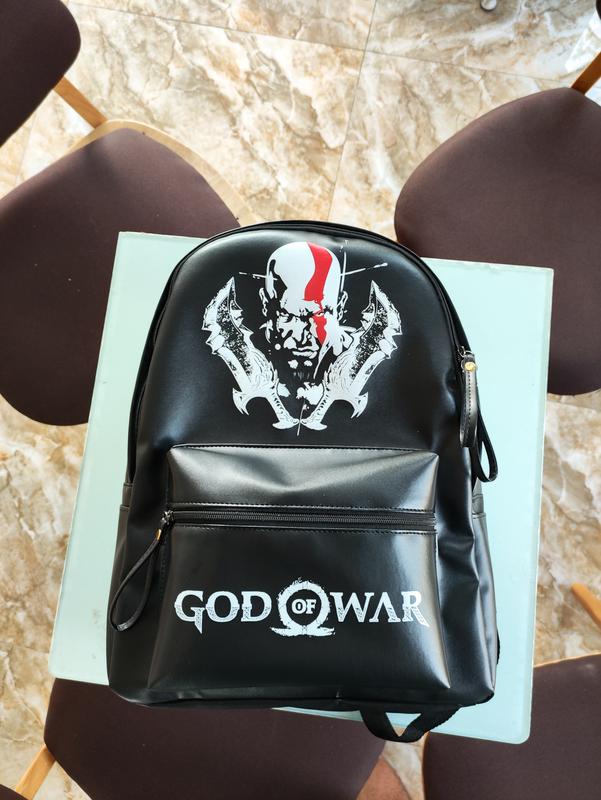 Balo đi học in Kratos quai to cho nam nữ Size 42 vừa sách vở A4 laptop Bag Da 5