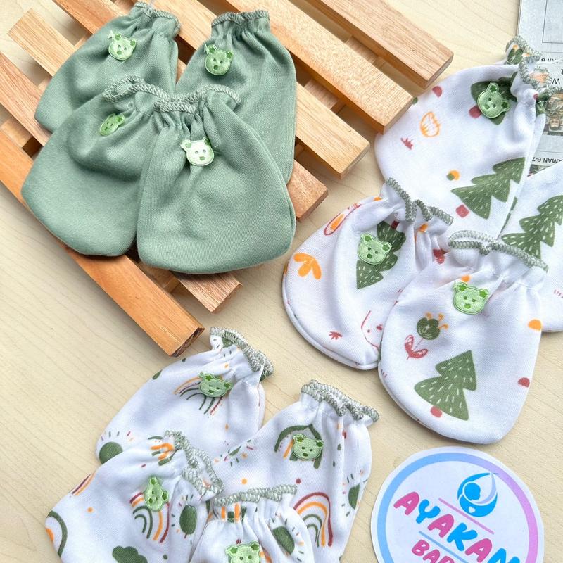 AYAKAN BABY - 3 PCS Sartaki Bayi Baru lahir newborn Series Sage Green 1