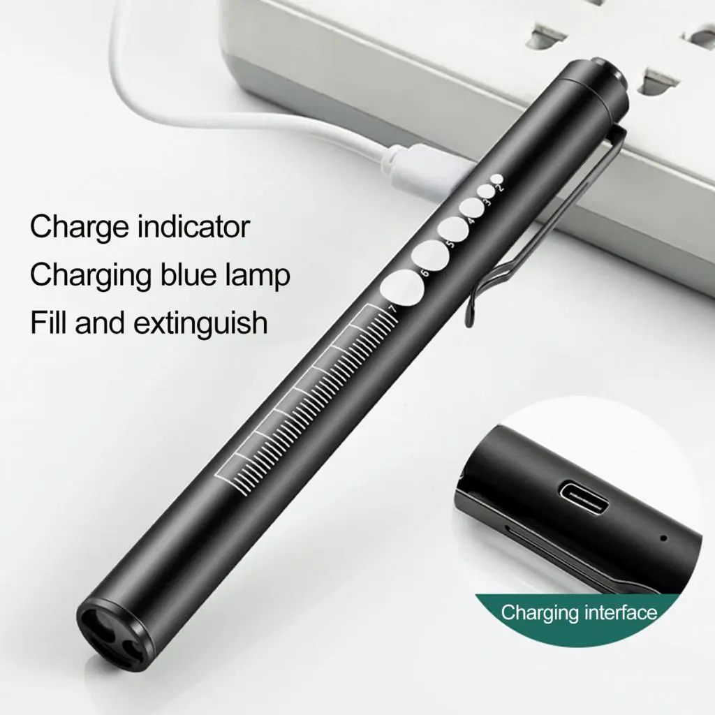 Songbaopa Handy Pen Light USB Rechargeable Professional Emergency-Medical Handy Penlight Pocket-sized Dentist Use