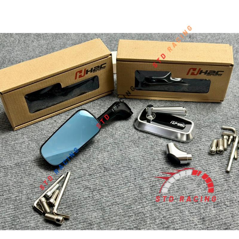  Gương Kính Chiếu Hậu Xe Máy H2C VUÔNG Cao Cấp Full Nhôm Kèm Hộp Ốc Pát Lục Giác 