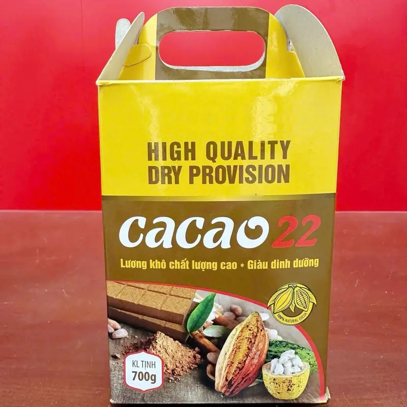 Lương khô Cacao Dinh Dưỡng Hộp 700gram Food Socola Snack Ăn Vặt 0