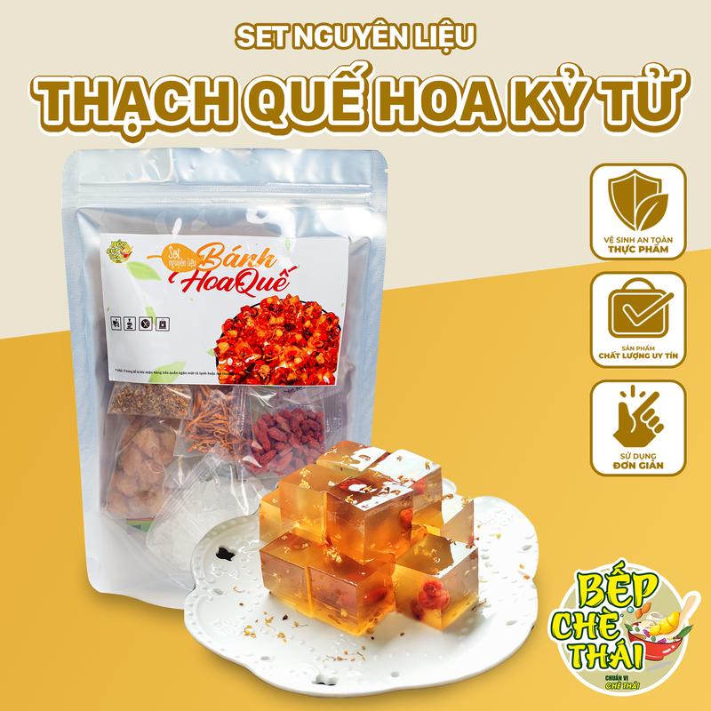  Thạch quế hoa kỷ tử - set nguyên liệu làm bánh - Bếp Chè Thái 