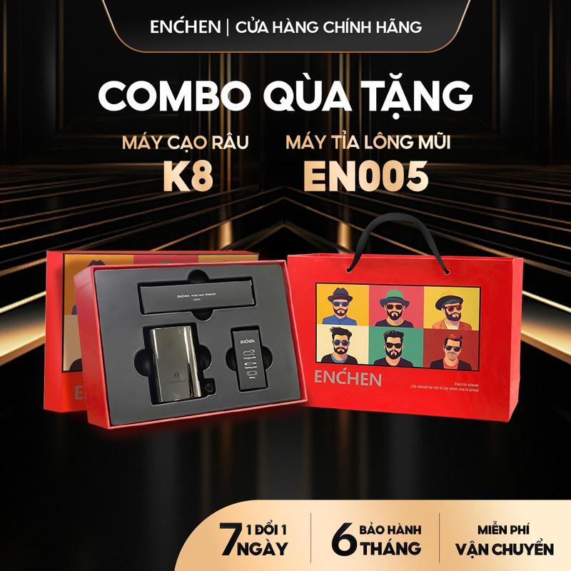 Combo quà tặng máy cạo râu Enchen K8 & máy tỉa lông mũi EN005