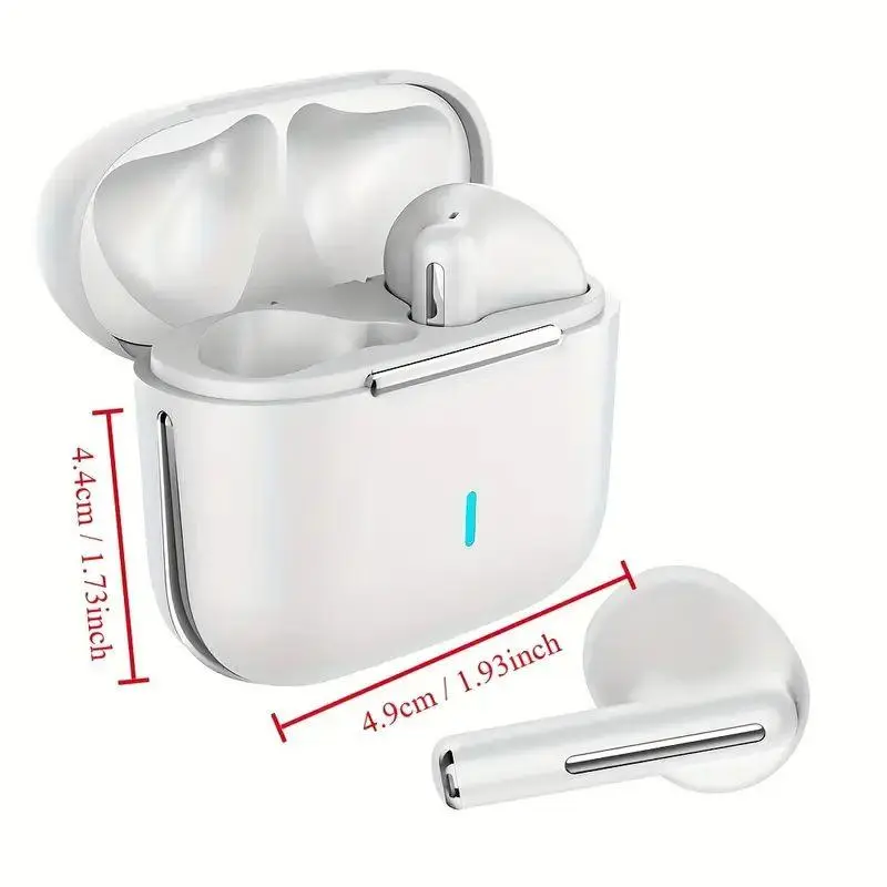 Wireless Headphones, Semi-in-ear Design Earbuds, Noise Cancelling Headphones, Portable Earphone with Long Battery Life for Sports, Gaming, Running, Working 1