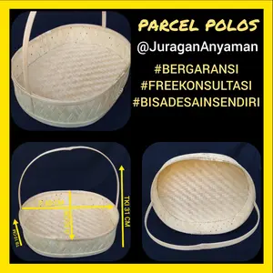 Parcel Anyaman Bambu Polos / Kemasan Keranjang Parcel Lebaran Idul Fitri Ramadhan / Keranjang Parcel Buah Snack Makanan Lebaran Idul Fitri Ramdhan