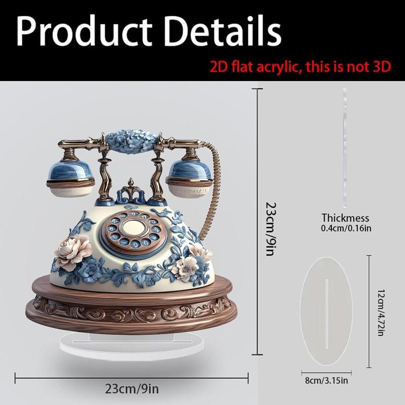 Product Introduction of Vintage Telephone Acrylic Sign Decorative Plaque for Office Cafe Living Room 0