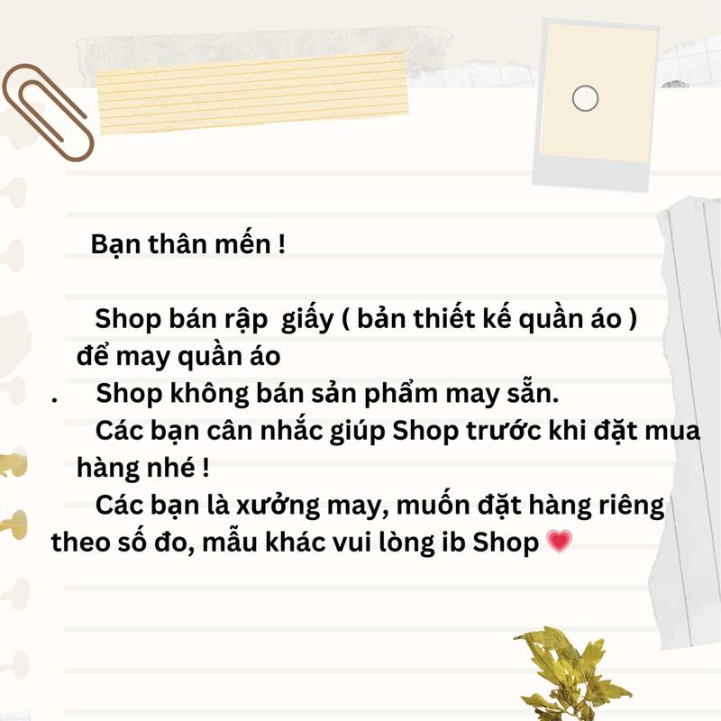 Bộ rập cắt may đồ bộ mặc nhà,rập giấy may quần áo 2