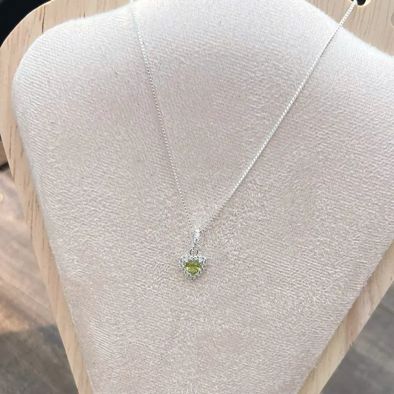 Dây Chuyền Vòng Cổ Nữ Trái Tim Tình Duyên Mini Heart Đính Đá Chuẩn Tự Nhiên Bạc Chuẩn S925 TIỂU ANH GEMS 31 3