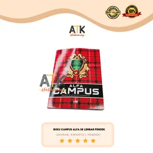 Buku Tulis ALFA CAMPUS 38 Lembar PREMIUM  1 Pack ( 10 Buku) Ukuran Kwarto Pendek atk