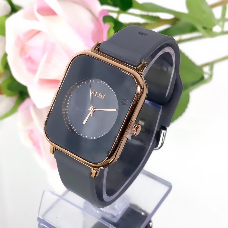 Jam Tangan Wanita Alba Tali Karet Rubber Korean Fashion 8
