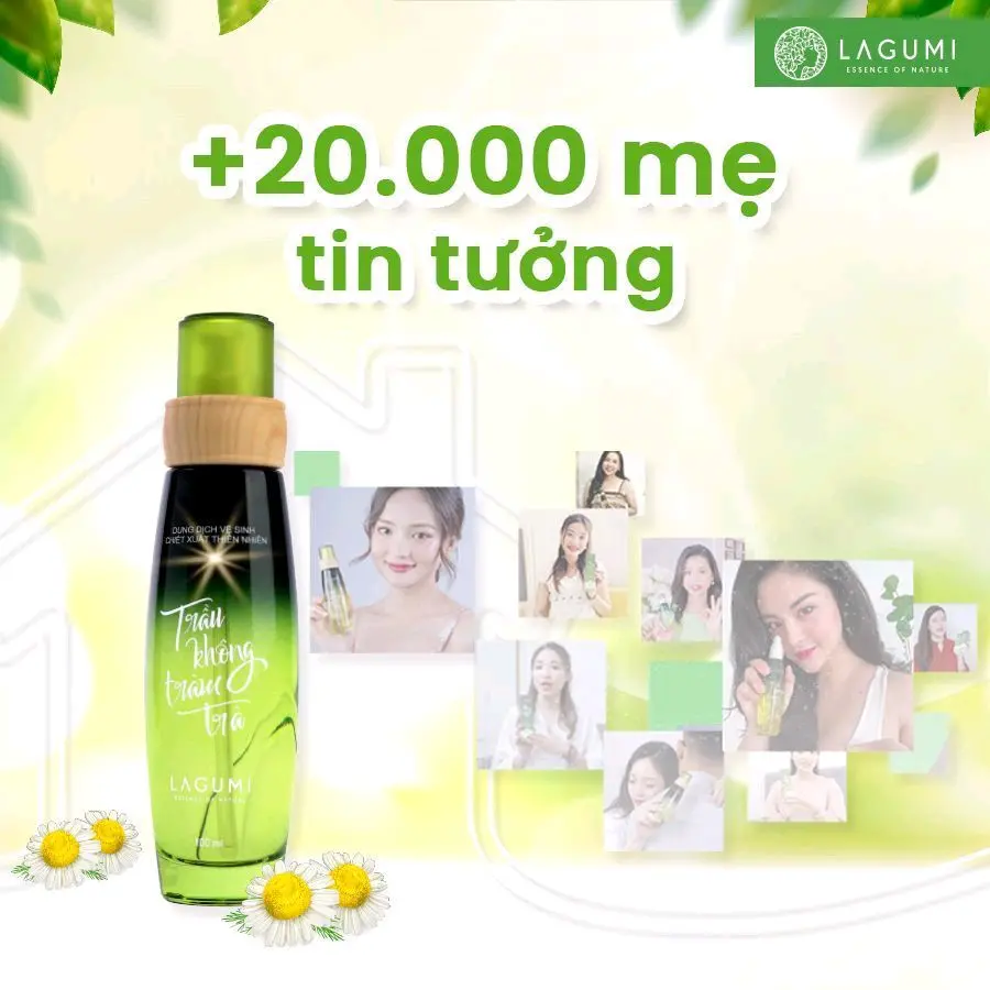 dung dịch vệ sinh phụ nữ trầu không tràm trà laguimi Da nhạy cảm