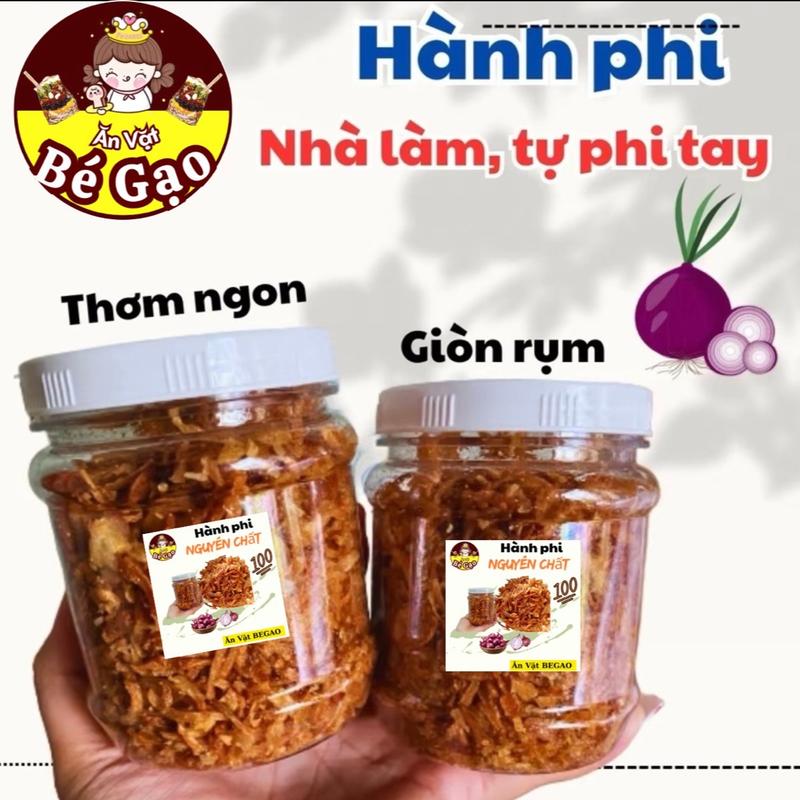 [1 Hủ 100gr] Hành Phi Nhà Làm Tự Phi Tay Không Ráo Dầu Khách Lưu Ý Khi Mua Dùng Thêm Thức Ăn Ăn Vặt