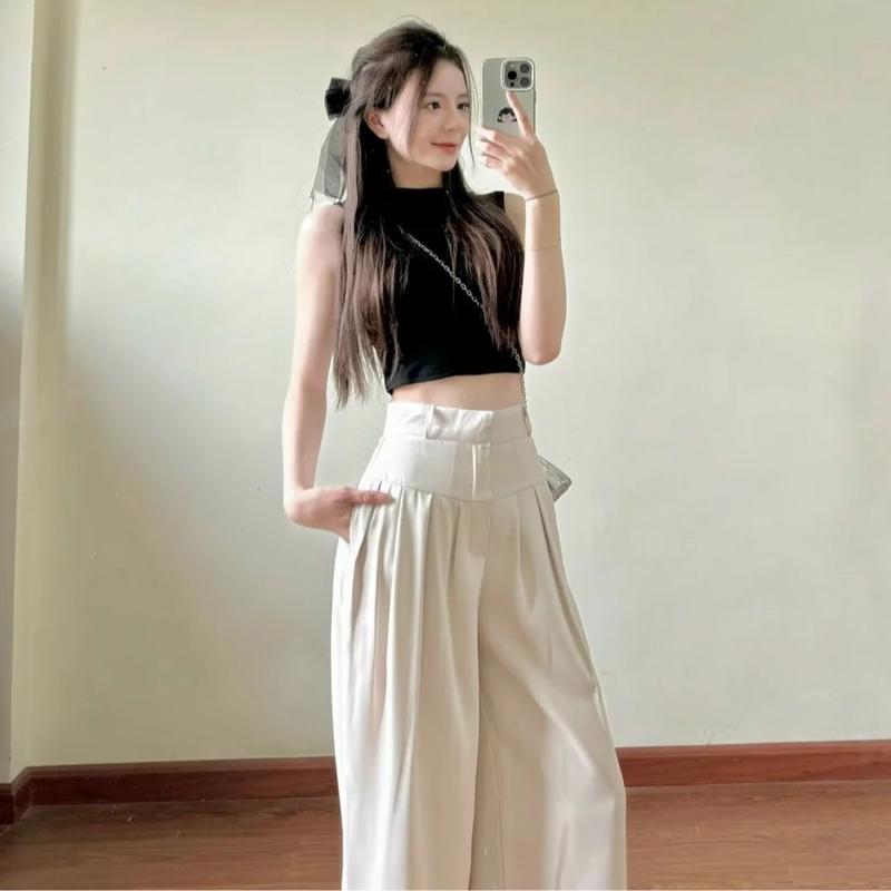 [TẶNG KÈM ĐAI] QUẦN SUÔNG CẠP KÉP ỐNG RỘNG DÀI 105CM. M922 7