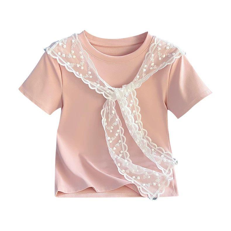 Product Introduction of Áo Thun ngắn Tay Áo Cho Nữ, Khăn Choàng Ren Nóng Bỏng, Áo Dệt Kim Ngắn, Thiết Kế Độc Đáo Hàng Mới Về Mùa Hè 2025 7