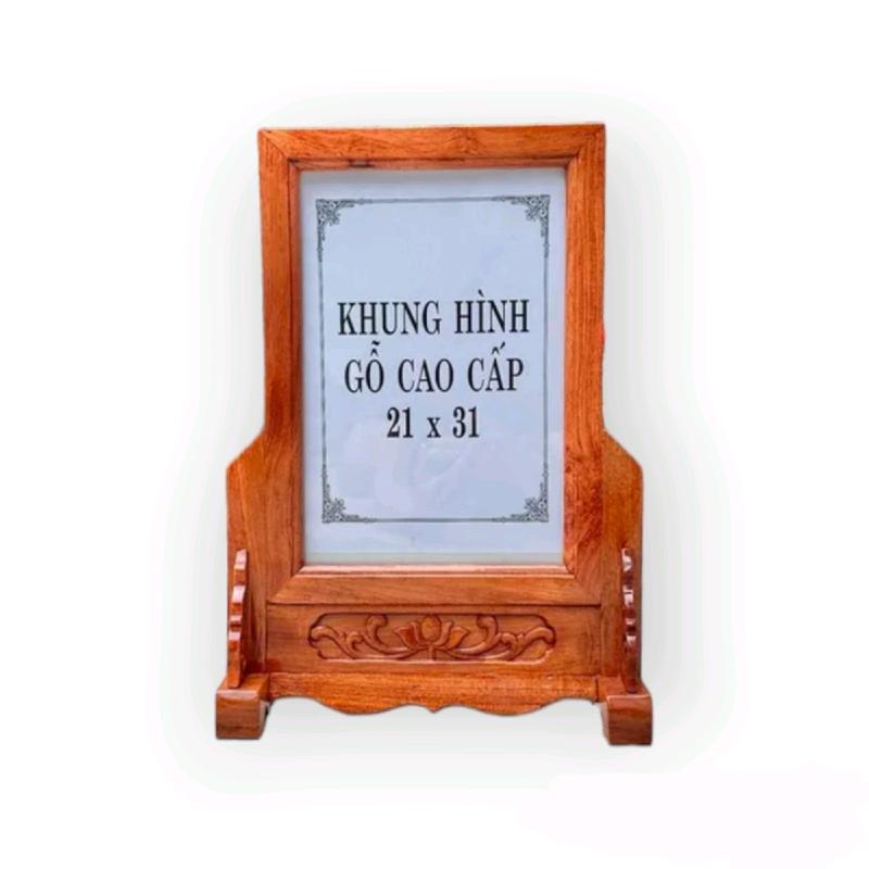 Miễn phí in ảnh - Khung ảnh thờ gỗ hương cao cấp - Mặt trơn không hoa văn - Đầy đủ kích thước