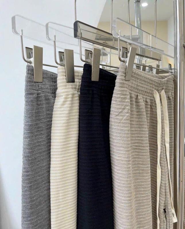 Quần len tăm sóng dáng suông ống rộng nữ - Culottes cạp chun bánh bèo tiểu thư hotgirl phong cách hàn quốc đẹp QD030
