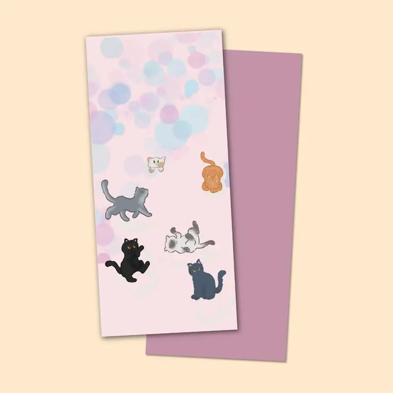 [1 Cái Ngẫu Nhiên] Bookmark Kẹp Sách, Dấu Trang Họa Tiết Hình Mèo - SBOOKS 4