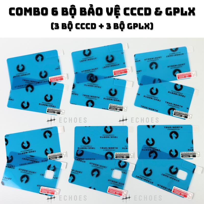 6 Bộ Dán Bảo Vệ Các Loại Thẻ CAO CẤP - (gồm 3 bộ CCCD và 3 bộ GPLX)