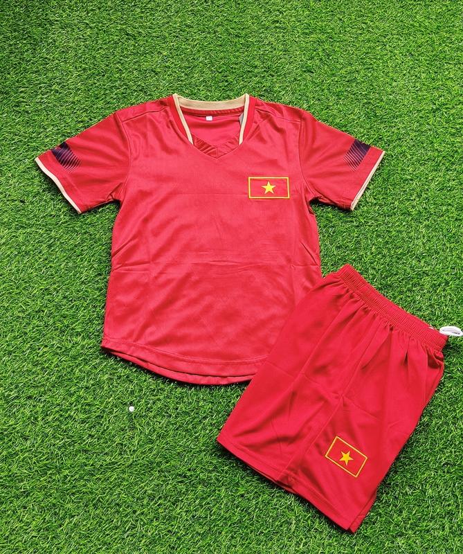 Set quần áo bóng đá trẻ em Đội Tuyển Việt Nam Đỏ - Chất vải mè Thái Cao Cấp - In tên số theo yêu cầu Sport Đồng