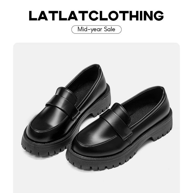 SẴN FULLSIZE Giày Oxford đế cao 4cm giày lười nữ đế cao 4cm dễ đi - Giày da PU chất đẹp đế cao 4cm - Giày đế thấp 205 Shoes