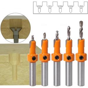 Juego de Brocas avellanadoras para carpintería de 8mm de diámetro, Cortador de fresado avellanador HSS para carpintería, Accesorios para herramientas eléctricas para carpintería