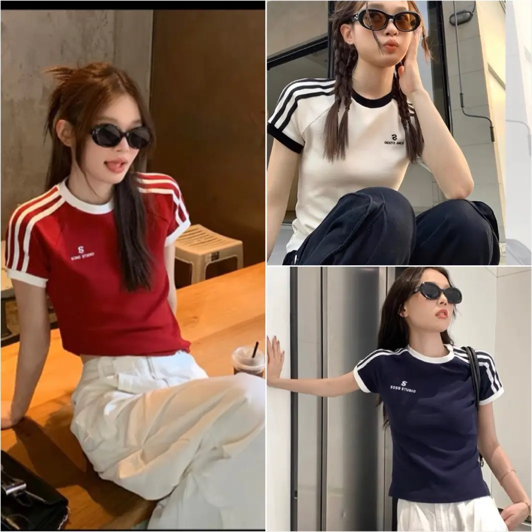 Áo thun sọc vai Bigsize 45-80kg CH521 chất thun tăm lạnh form ôm co giãn tốt
