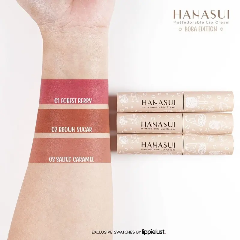 Hanasui Mattedorable Lip Cream | Tintdorable Lipstain | Boba Series | Matcha Series Gloss Lipstick Lipcream Lipstik Waterproof 3