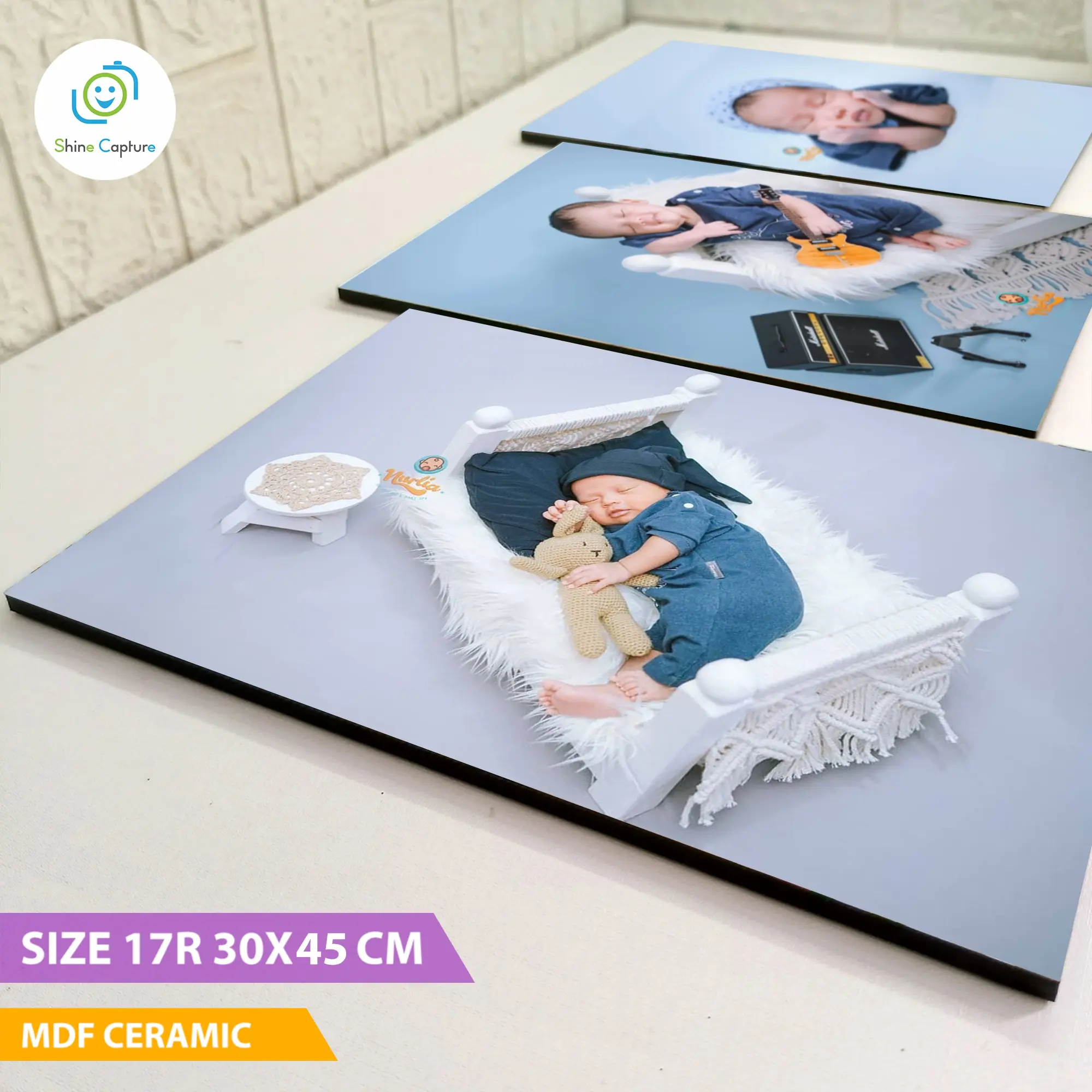 Dapat 2 Cetak Foto + dengan Bingkai MDF Dinding Ukuran 12R 30x45 cm Dapat 2