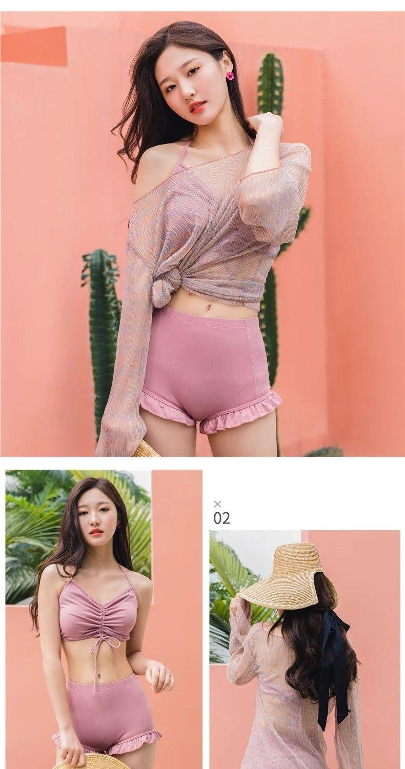 Product Introduction of Bộ đồ bơi hai món cho nữ Bộ ba món thời trang đi nghỉ mới mùa hè Bộ đồ bơi mùa xuân nước nóng gợi cảm dài tay ôm sát tôn dáng bảo thủ 22