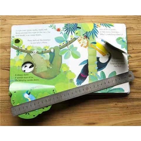 Product Introduction of Wholesale 42 Titles Usborne Peep Inside Kids Toddler Books Baby Toy Book Coral Helicopter Space/Fairy Tales/Garden 47