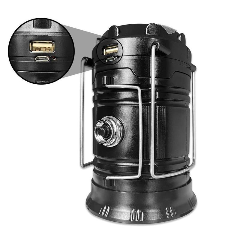 Product Introduction of Solar Powered Flashlight Lamp, Outdoor Camping Lamp, Usb Charging Hand Lamp, Suitable for Camping Hiking Fishing Expedition, Travel Accessories 6