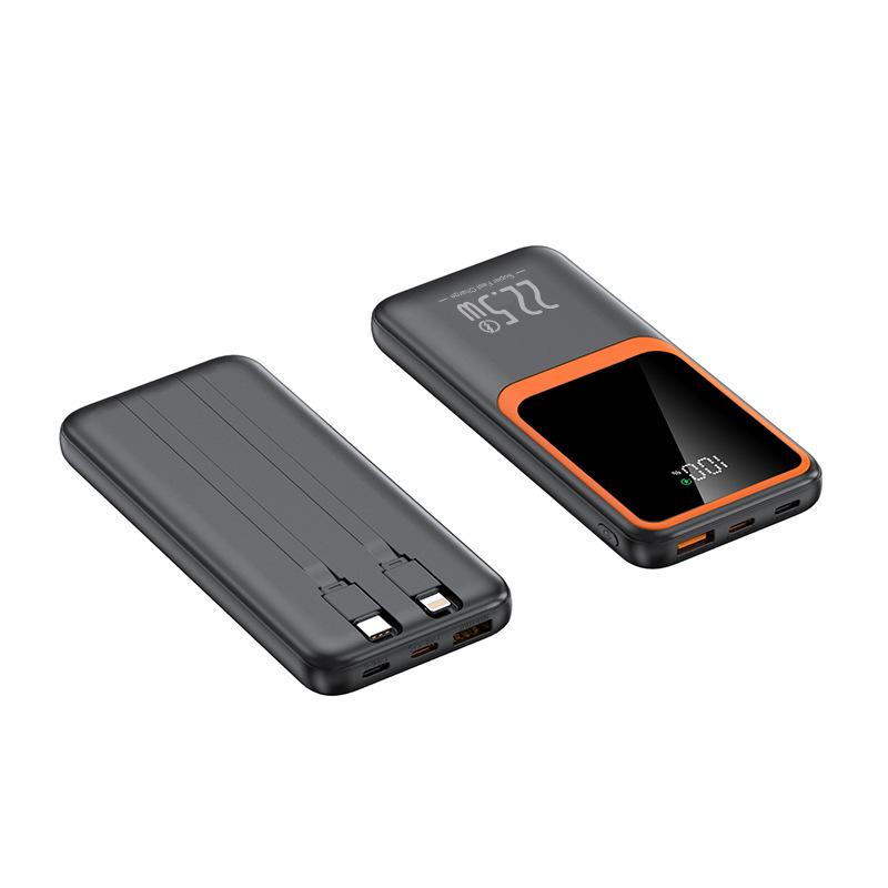 Sạc Dự Phòng, Dung Lượng Lớn 10000mAh, Hiển Thị Công Suất, Tích Hợp Cáp 4