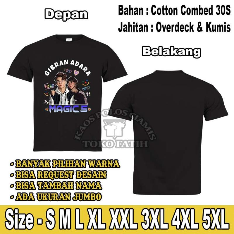 Kaos Dewasa magic 5 Gibran Adara Lengan Pendek Combed 30S 1