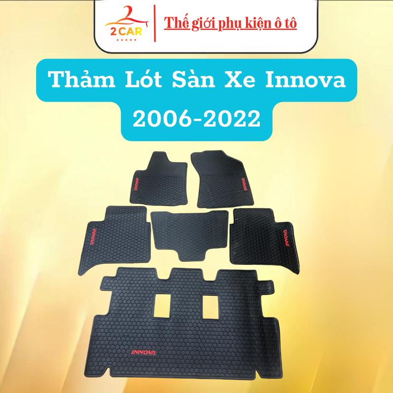 Thảm lót sàn cao su xe Innova 2006- 2022, 2023 Hàng cao su đúc cao cấp không mùi, không thấm nước, dễ vệ sinh
