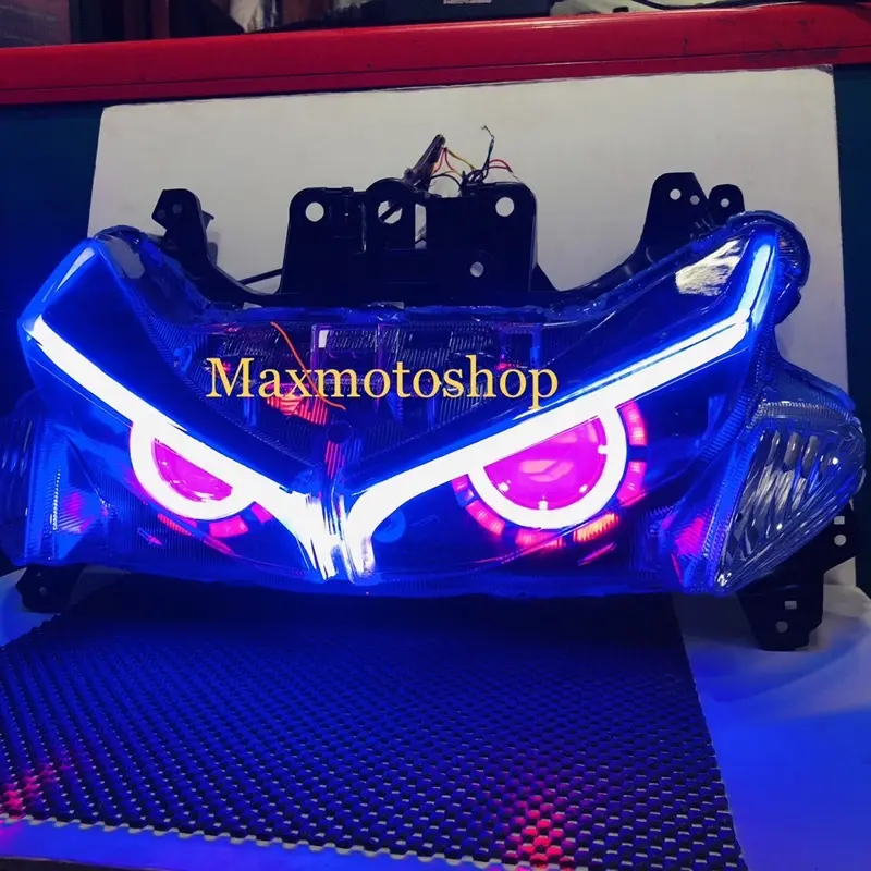 LAMPU PROJIE+ALIS RGB RUNNING AEROX OLD LAMA SEPAKET REFLEKTOR 4