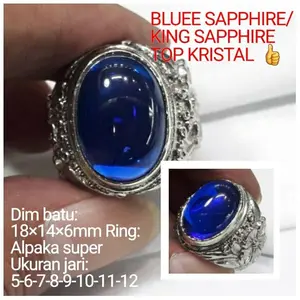 CINCIN BATU PERMATA BLUEE SAPPHIRE/KING SAPPHIRE TOP QUALITY