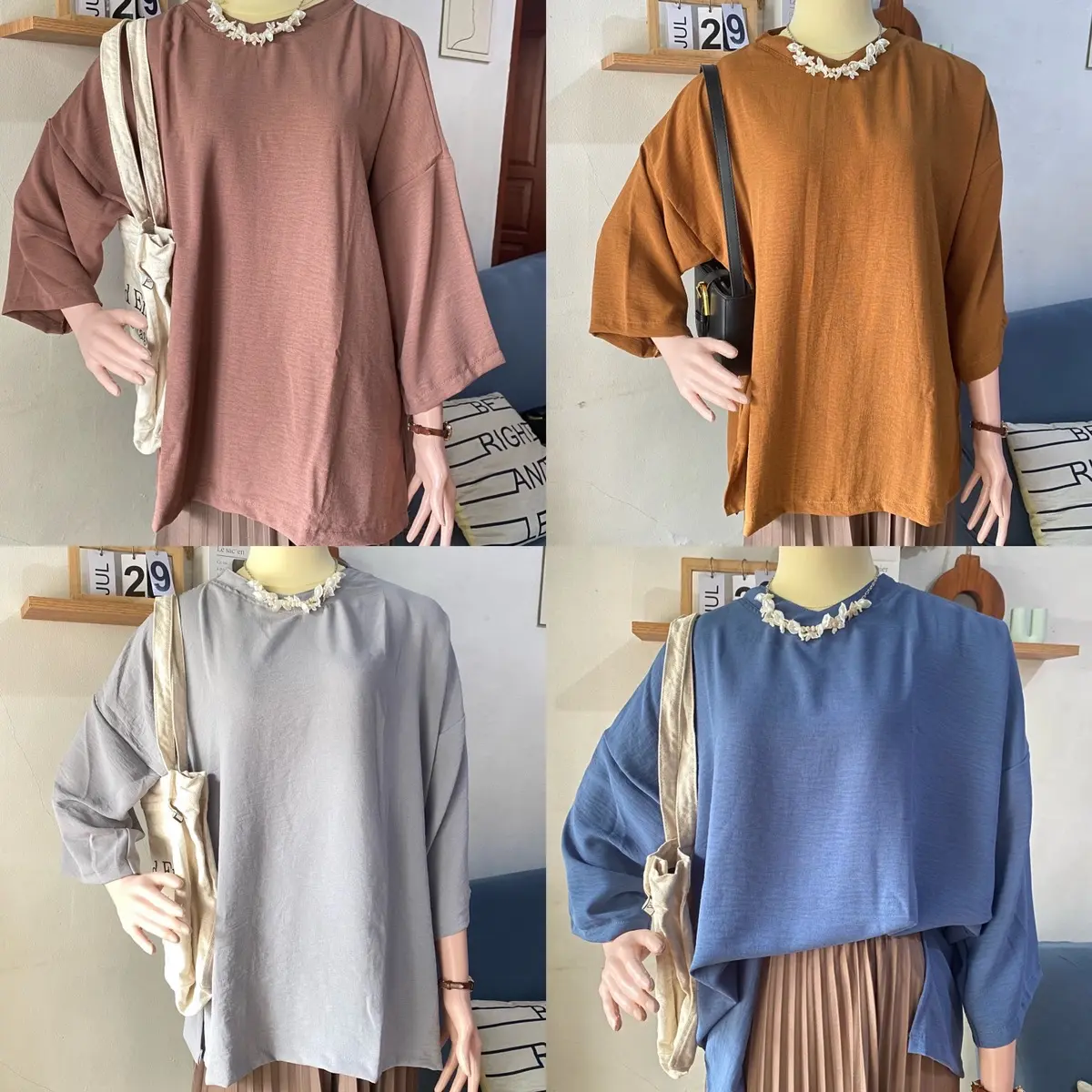 KAOS CRINKLE OVERSIZE 5 WARNA
