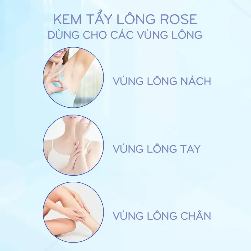 COMBO KEM TẨY LÔNG ROSE HƯƠNG HOA HỒNG |DÙNG ĐƯỢC CHO BIKINI ,TAY ,CHÂN ,NÁCH CHO CẢ NAM & NỮ 3