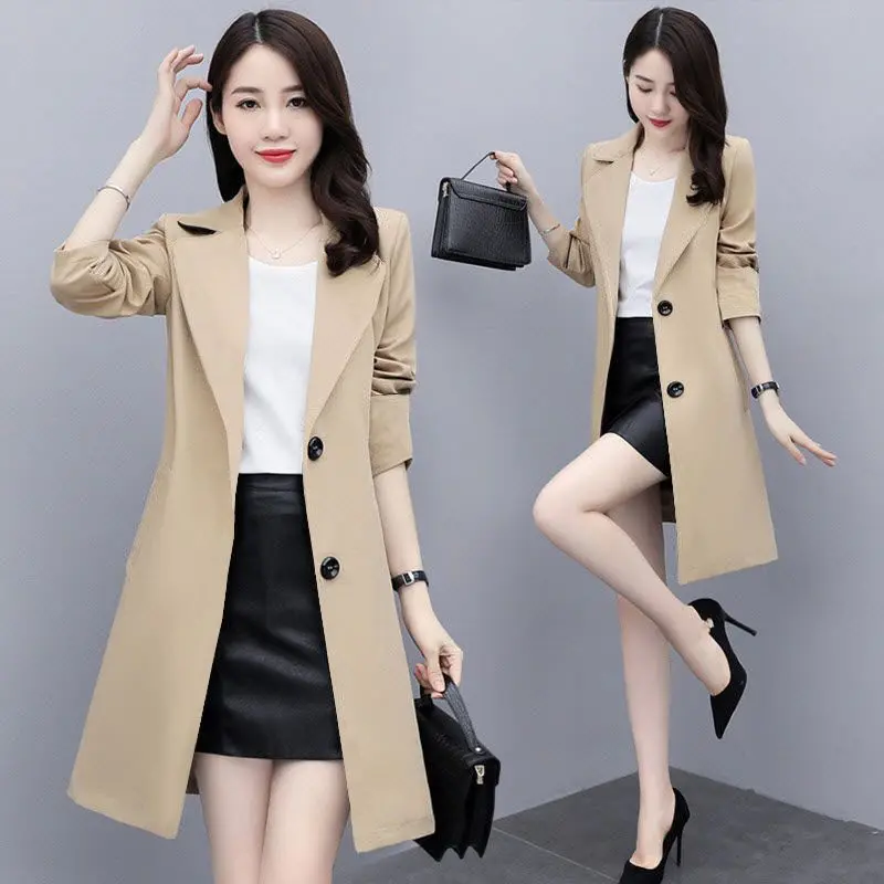 Áo khoác phong cách Anh Quốc Áo khoác ngoài, Dài Trung Bình dành cho nữ, Phong cách mùa Mùa Xuân và mùa thu, Hàng mới về năm 2024, Duyên Dáng và thời trang, Phong cách Hàn Quốc cao cấp, Áo khoác rộng rãi