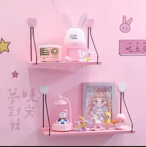 Rak Dinding Model Gantung Besi Serbaguna Alika Furniture - Set 3 Susun Ruang Belajar Red hemat ruang kebutuhan rumah garasi natural kayu