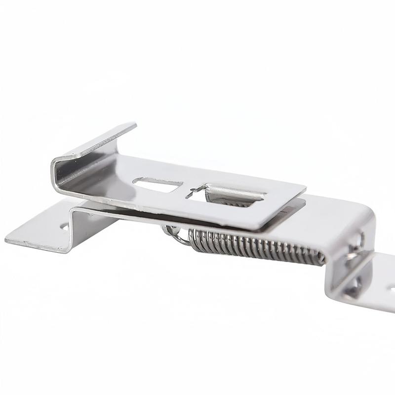 WL 2Pcs Stainless Steel Car Rectangular License Plate Spring Loaded Bracket Cars Frame Holder Clamps Trailer Number Plate Clips #476870 7