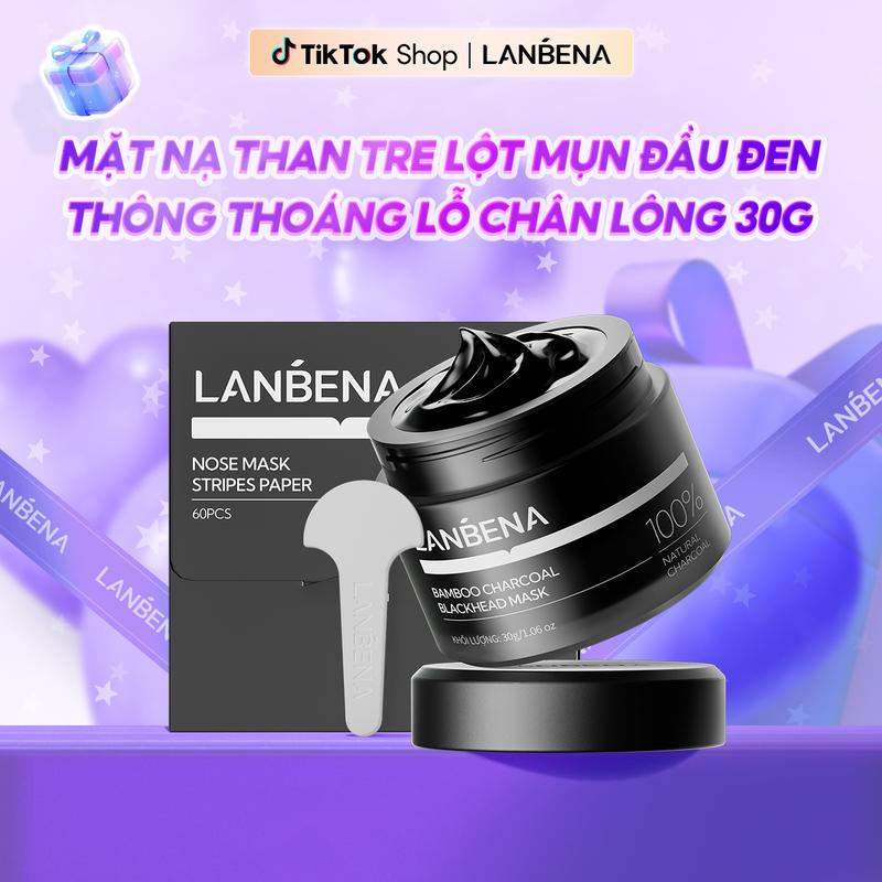【PICK Than tre Mặt nạ tẩy mụn đầu đen bằng than tre LANBENA, Phiên bản nâng cấp 2.0, 60 dải mũi, Mặt nạ lột, Sữa rửa mặt làm trắng lỗ chân lông, Làm sạch sâu, Thích hợp cho mọi loại da, 30g, Mới, Skincare, Làm Đẹp Da Nữ