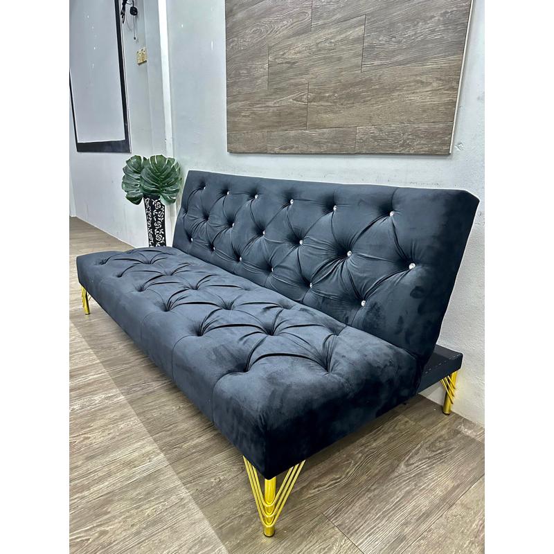 VC MODERN GOLD LEG SOFABED 168CM/140CM/115CM DIAMOND DURABLE - TikTok ...