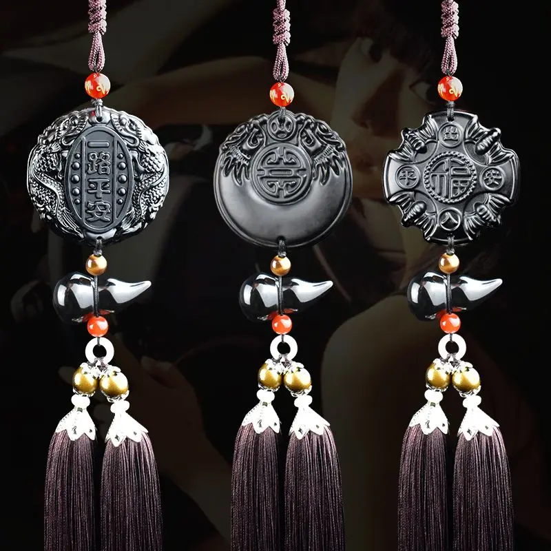 Đồ Trang Trí Treo Xe Hơi, Hình Quả Bầu Thủy Tinh Obsidian, Đồ Trang Trí Xe Hơi, Chuyến Đi An Toàn, Thích Hợp Cho Nam Và Nữ, Treo Trên Gương Chiếu Hậu Ô Tô, Mặt Dây Chuyền, Tuyệt Vời Làm Quà Tặng Nội Thất 4