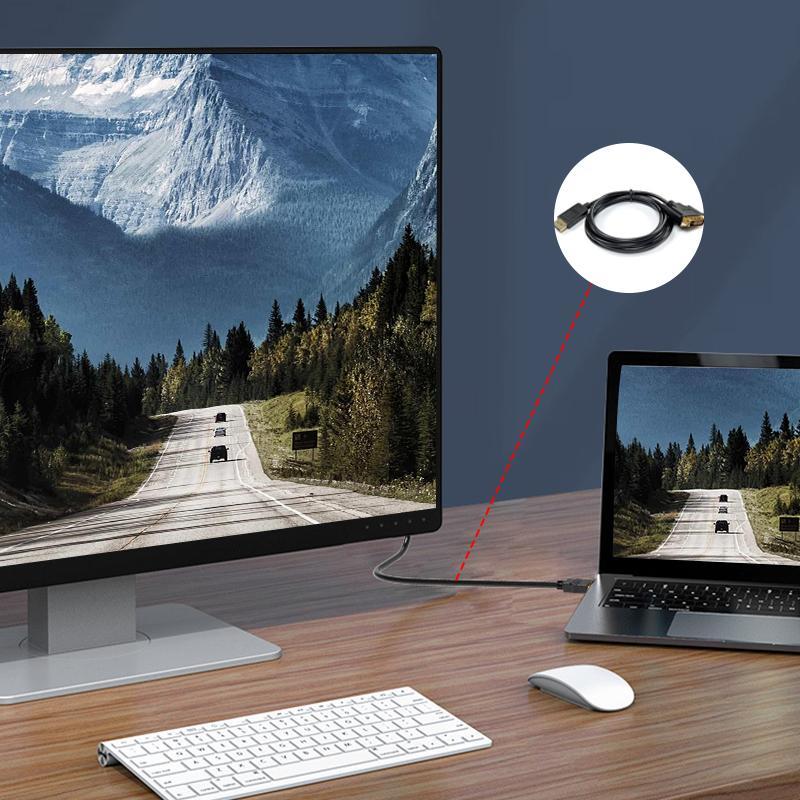 DP to DVI 24 1 Cable Adapter, 1080P DP to DVI, Conversion Cable for Monitor Projector Displayport One-way Conversion Cable 2