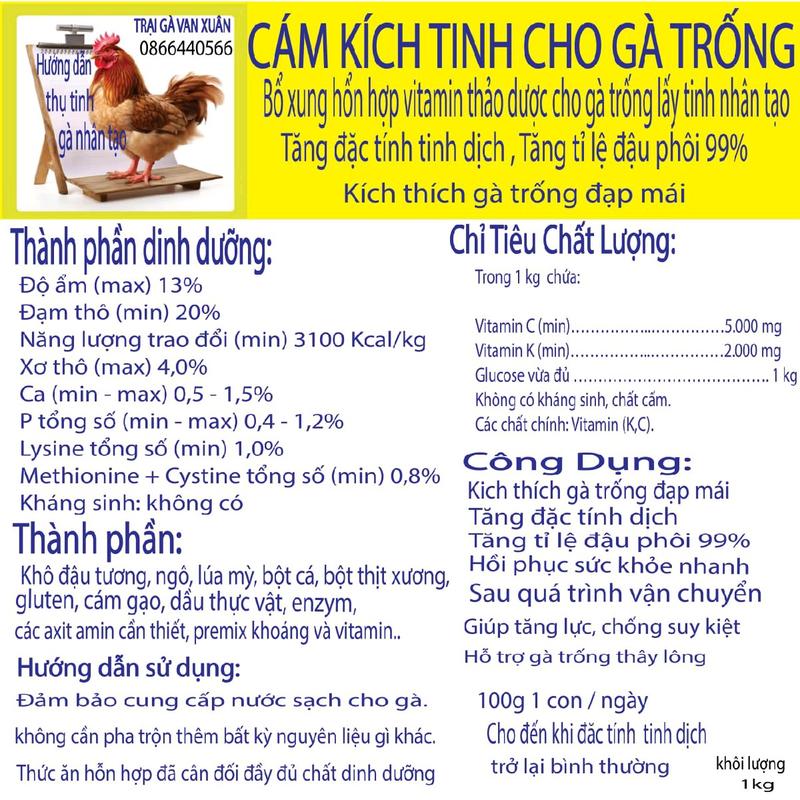cám kích tinh cho gà trống, 0