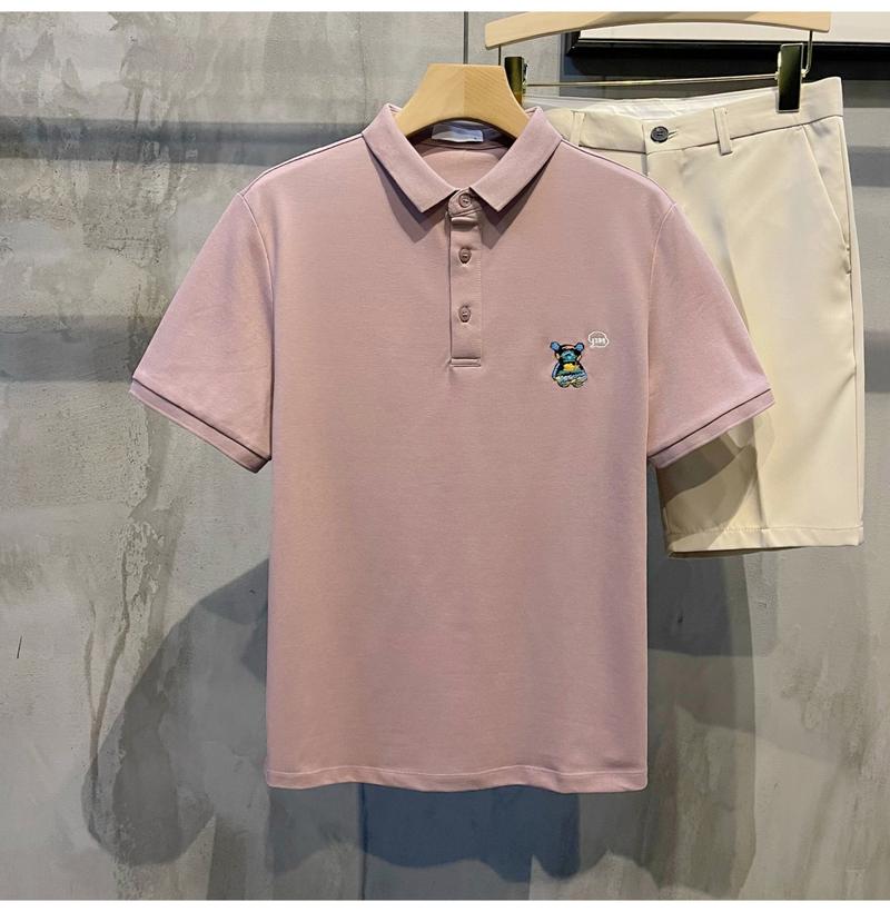 Product Introduction of New Bear Embroidery Polo Shirt Simple Fashion Men's Top 25