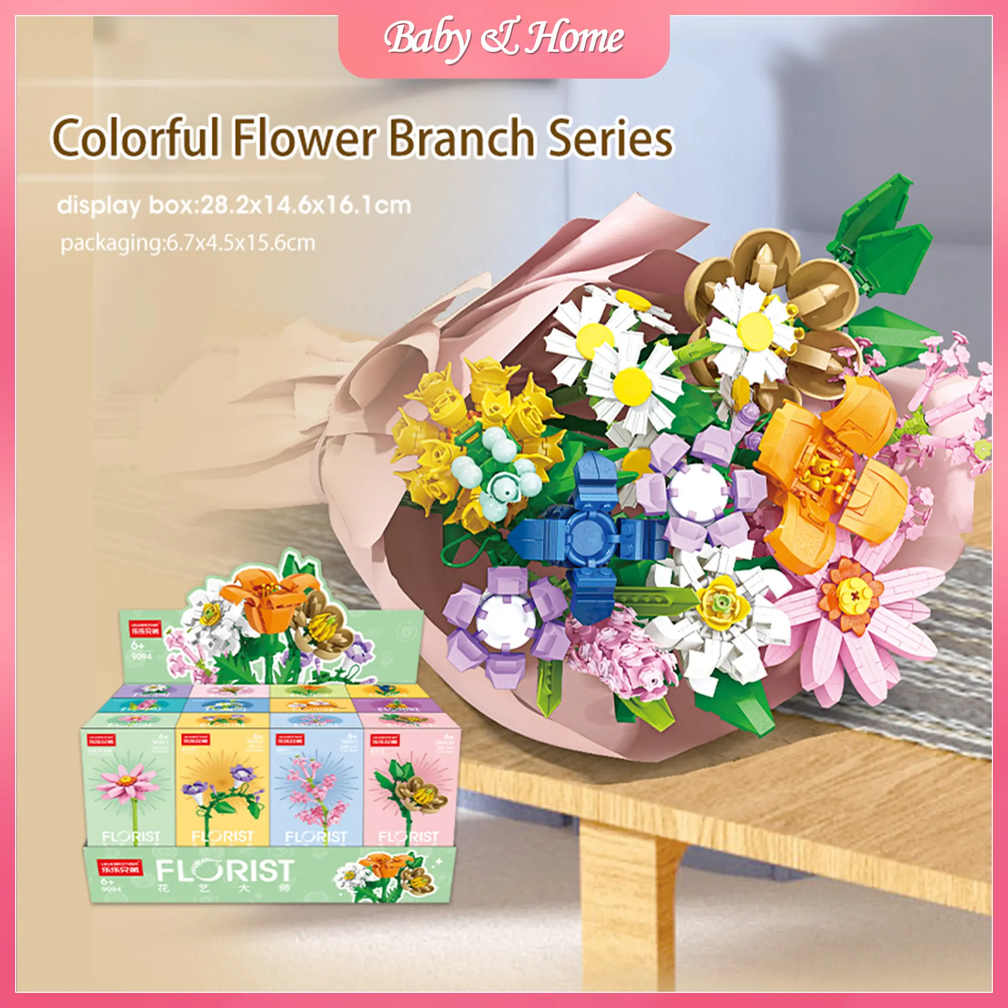 Crystal Bouquet Building Block Flower Rose Sunflower Artificial Flower Holiday Gift