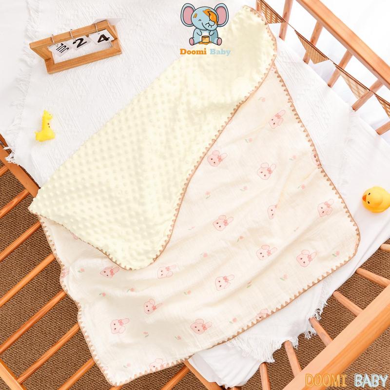 [Sản Phẩm Bán Chạy] Chăn Điều Hòa Cho Bé, Chăn Xô Muslin Hạt Đậu Kích Thước 80*100cm Mềm Mịn Thoáng Mát Doomi Baby - HT626 3